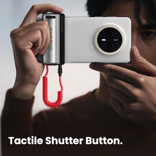 Sharge iPhone Camera Grip with Built-in Power Bank and Coiled USB C Cable, Handle Holder Designed for iPhone& Android Smartphone - Image 6