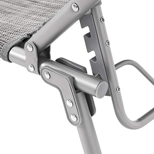 Songmics Sonnenliege mit Sonnendach max. Belastbarkeit: 250 kg Beige 193 x 30 x 62 cm (B x H x T) GCB19T - 9