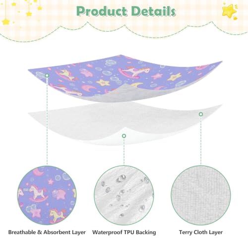 Drap de matelas imperméable bébé violet pour literie tout-petits - 6