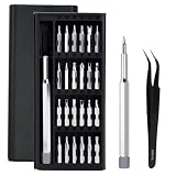 Nextpal Set di cacciaviti magnetici 24 in 1, mini kit di riparazione con micro punte, per orologi, occhiali, elettronica, telefono, computer, laptop, console di gioco, manutenzione, uso domestico, con