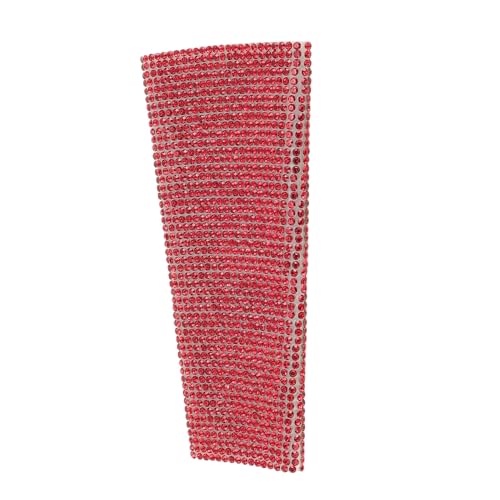 BTSEURY Microphone Handle Cover, Rhinestone Microphone Sleeve, Glass Sparkly Bling Rhinestone Mic Decorative Sleeve Wrap for SM58 Microphone (Red)