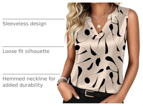 Zeagoo V Neck Tops for Women Dressy Casual Satin Silk Tanks Work Shirts - image 4