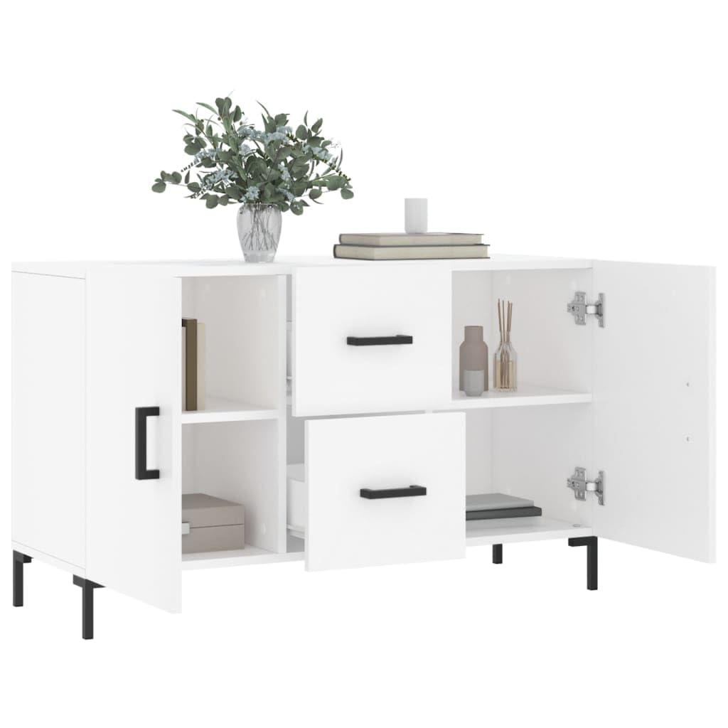 ShGaxin Kredens biały 100 x 36 x 60 cm materiał drewnopochodny, komoda do sypialni, komody i kredensy, szafka do salonu, komoda, komoda do przedpokoju, meble pokojowe - 828172