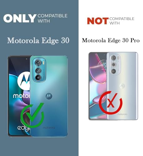 Image of Jkobi Back Cover Case for Motorola Moto Edge 30 (Polycarbonate Clear Panel with Shockproof | Professional Black)