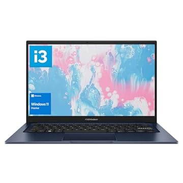 ASUS Laptop Vivobook, tela FHD de 14 polegadas, i3-1215U, 16 GB de RAM, SSD de 512 GB, Wi-Fi 6, HDMI, webcam, touchpad, Windows 11 Home, azul