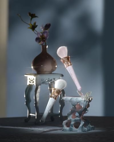 Pincel de pó angular com gola de nuvem de borboleta (glicínias geladas)