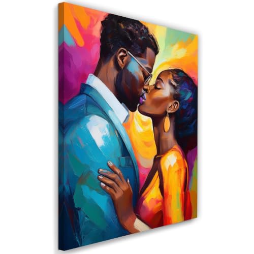 Cuadro africano en lienzo de alta calidad con colores pop art vivos para dormitorio 2