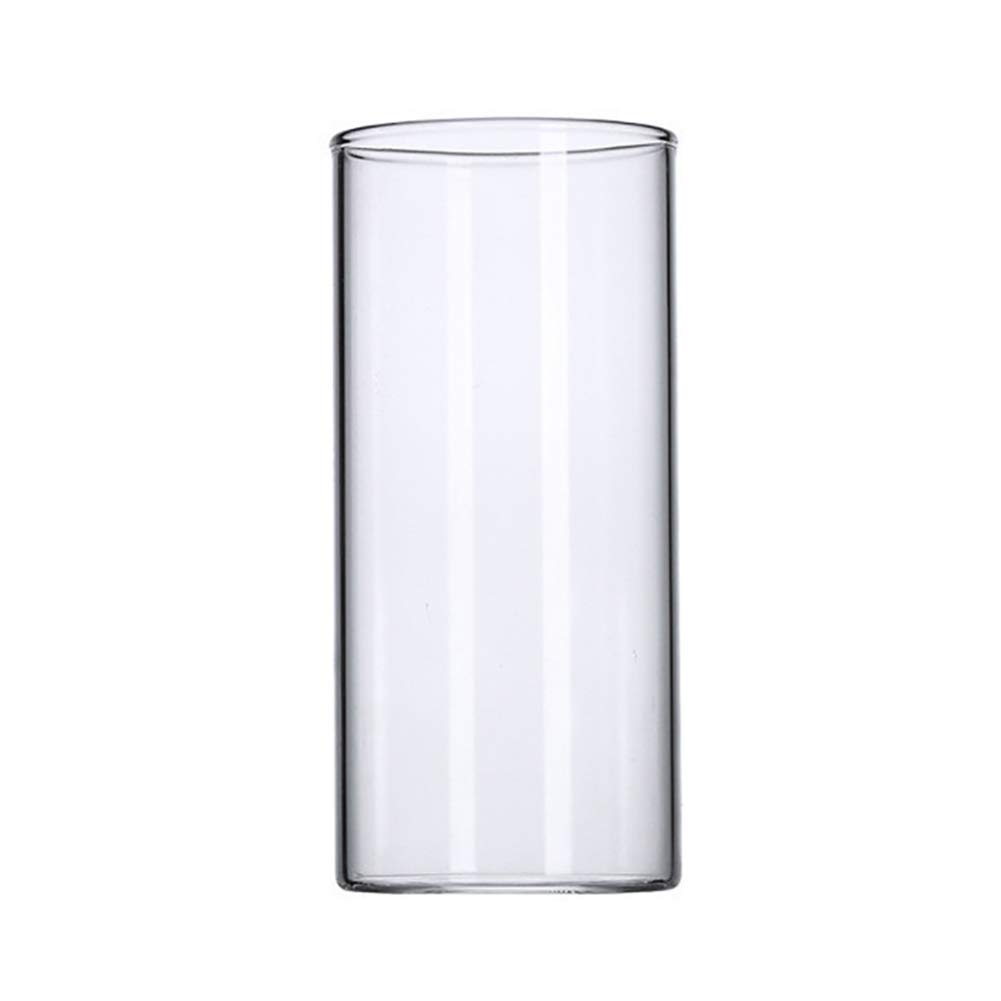 Valcatch Heat-Resistant Drinking Glasses Straight Cup Clear Lightweight Durable Borosilicate Glass Mixed Drinkware for Daily Use for Beer