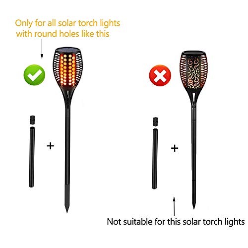 Bebrant Extension and Joint Kits 4-Pack for Solar Flame Torches, 12" Extension Makes Solar Torches Taller - Thumbnail 4