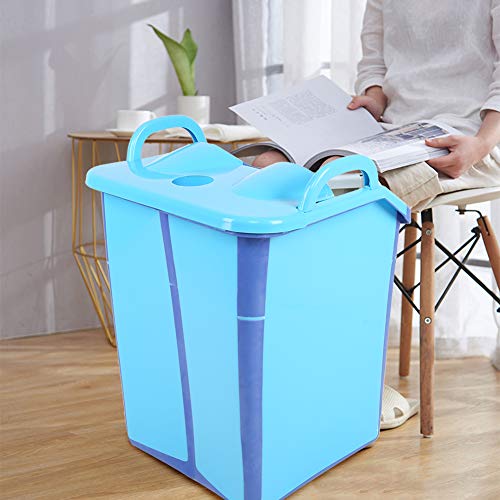 Baño de pies plegable portátil azul cielo miniatura 3