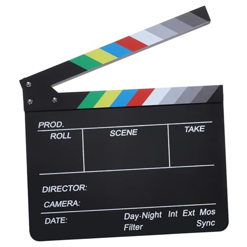 FONDOTIN Claqueta Acrílica Ligera para Producción Audiovisual Tablero Multiescena para Cine y Fotografía Accesorio Versátil para Rodajes y Decoración Hogar