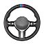 Black Leather,Three Markers,Red Blue Thread