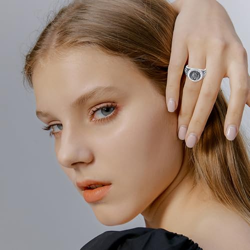 St Michael Ring S925 Sterling Silver St Michael Archangel Ring Religious Protector Jewelry for Men Women#104