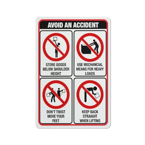 Avoid An Accident Sign For House 12" X 8" Yard Sign, Premium Aluminum, Sun-Proof, Rust-Free