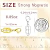 MKCYD Magnetic Necklace Clasp with Lobster Clasp,14K Gold and Silver Magnetic Jewelry Clasps for Necklace Extender Bracelet Closures #1