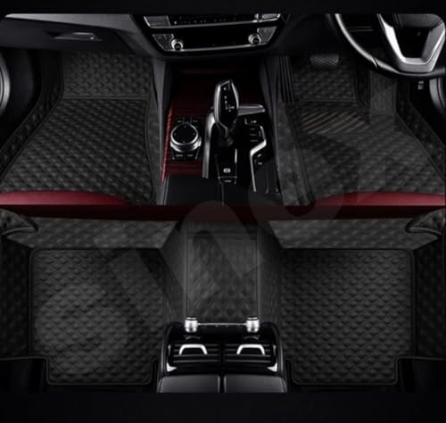 Image of SINEX 7D car mat Full Set for Hyundai Verna (Model :2017-2022) || Luxury Leather Double Car Floor Mat Complete Set || 100% Waterproof and Washable || Color : Black, Black