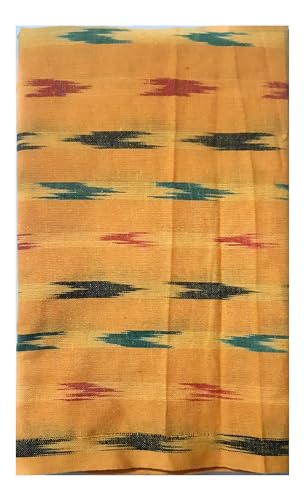 Image of Cotton Pochampally ikat unstitched blouse, Kurthi, long frock fabric material for women (1 meter, 2 meters & 3 meters)
