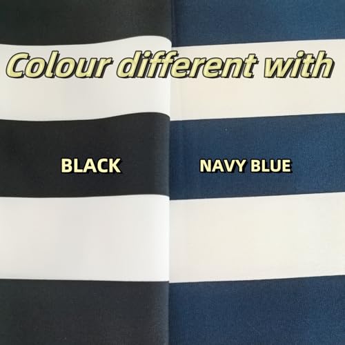 Outdoor Chaise Lounge Cushion Set of 2 for Outdoor Furniture 74x21x2.7 inch Premium Lounge Chair Cushions (Navy White Stripe) by Generic - Used condition - Image 8