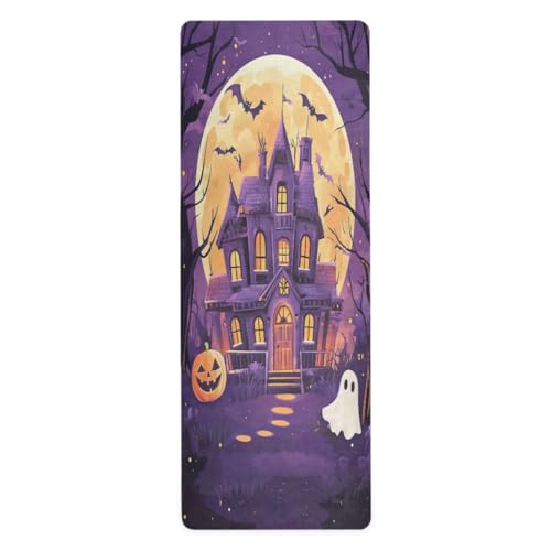 Waassud Esterilla de yoga Full Moon House para ejercicio, gimnasio, yoga, antideslizante, para mujer, 180 x 66 cm
