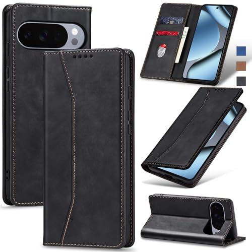Image of Jasonyu Flip Wallet Case for Google Pixel 10 /10 Pro 5G,Black
