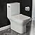 Carre One Piece Square Toilet Left Side Flush, 10" Rough-In 1.28 gpf
