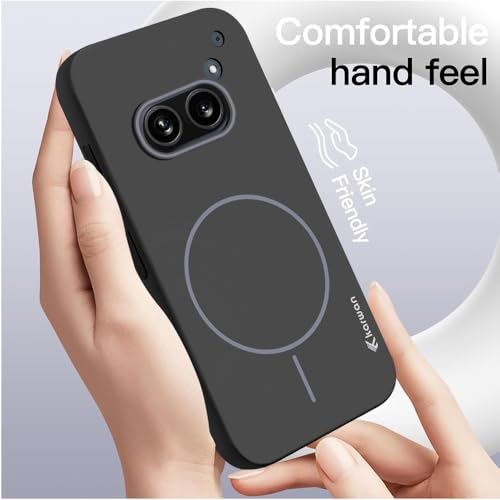Image of KARWAN️Magnetic Ultra Slim-Fit Back Case Cover for Nothing 2A |Hard PC Case Cover| Ultra-Thin & Light Weight with [Ultra Premium Feel] Case for Nothing 2A(6.7 inch)(Black)