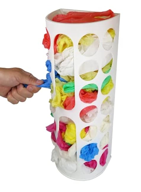 Tredoni Grocery Bags Holder - Nylon Bags Wall-Mounted Plastic Storage Rack, 18x6x5 inch, White