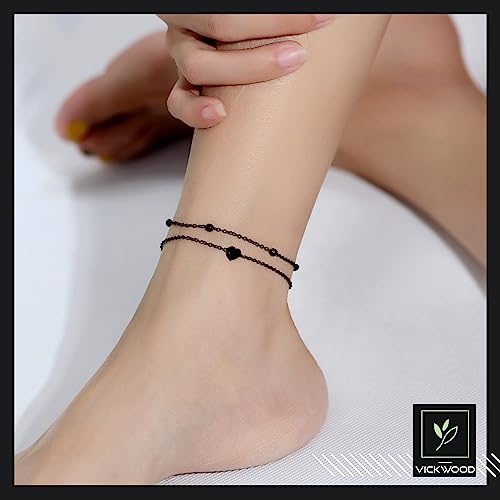 Tobillera de acero inoxidable con baño de oro de 18k elegante para mujer 2