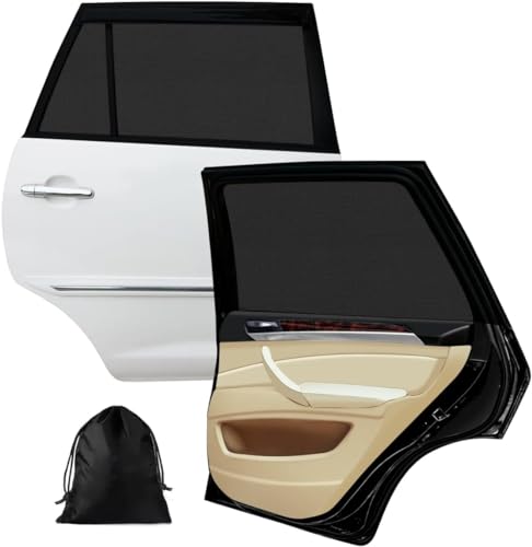 AFXXE Parasol Coche Infantil Ventana Lateral Protección UV, 2Pcs Universal para Bebe, con Alto Material Elástico.
