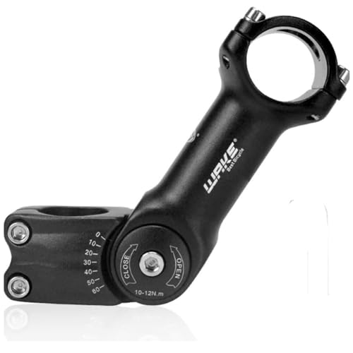 Potence de vélo 0-60 degrés BESNIN en 130 mm de longueur pour cintre de diamètre 31,8 mm
