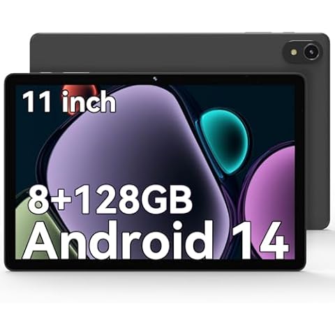 ApoloSign Tablet 11 inch, Octa-core Android 14 Tablet, 8GB RAM 128GB Storage(Expand to 1TB), Support Widevine L1, 11 inch Incell Large Screen, 7000mAh Battery, Dual Stereo Speakers, 5G WiFi, BT 5.0 Cover