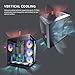 Antec C5 ARGB, 7 x 120mm ARGB PWM Fans Included, Up to 10 Fans Simultaneously, Type-C 3.2 Gen 2 Port, Seamless Tempered Glass Front & Side Panels, 360mm Radiator Support, Mid-Tower ATX PC Case