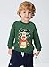 RETSUGO Toddler Christmas Sweaters Reindeer Christmas Sweatshirt Kids Xmas Outfit Holiday Graphic Fleece Pullover 6T/8158