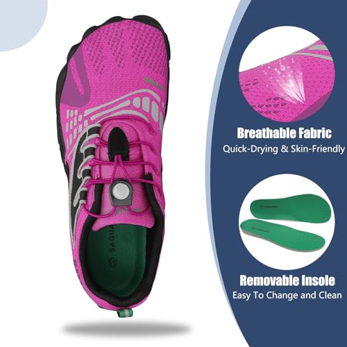 Image of SAGUARO Womens Mens Barefoot Shoes Minimalist Trail Runner Wide Toe Box Zero Drop Outdoor Cross Training Shoe
