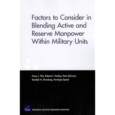 Factors to Consider in Blending Active and Reserve Manpower Within Military Units