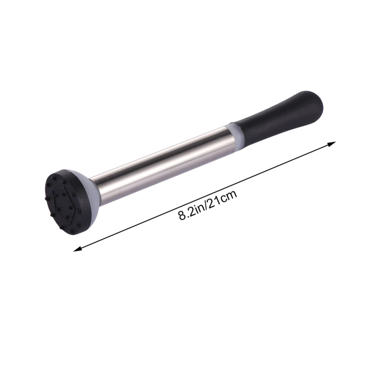 HOLIDYOYO 2pcs Stainless Steel Cocktail Muddler Set Plastic Bartending Tool Easy to Use for Drink Making