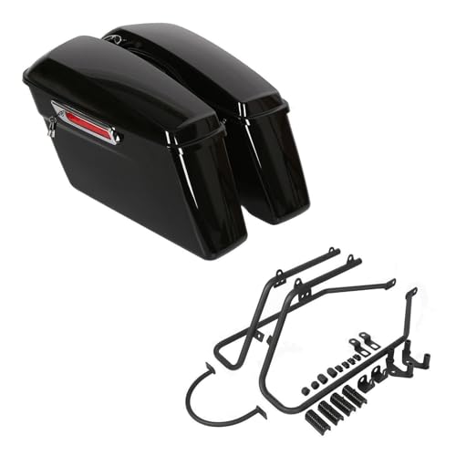 Bolsa rígida para moto con soportes, negro miniatura 1