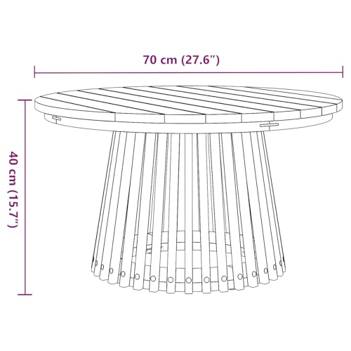Table de jardin en teck massif résistante aux intempéries - 8