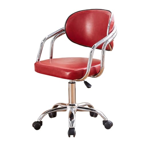 Silla de oficina ergonómica con altura ajustable y base giratoria para uso doméstico y de juegos
