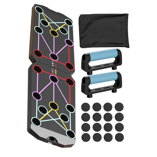 Pushup Challenge Board, Multifunktionales Übungsbrett, Klappbare...