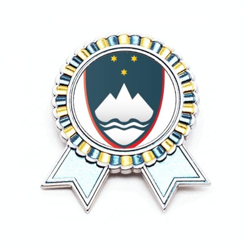 Broche emblème national de Slovénie taille M en métal écusson pays