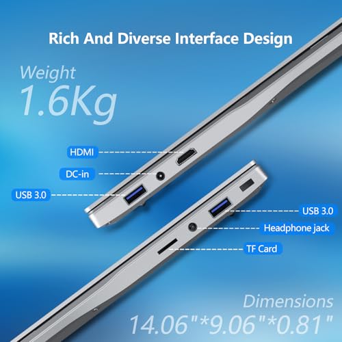 15.6 inch Laptop Computer,N150 Quad-Core Processor(Up to 3.6GHz), Traditional Laptop 16GB RAM 512GB SSD, Backlit Keyboard,Fingerprint Unlock,FHD 1920 * 1080,Win 11 Pro,laptops for Gaming,WiFi 5,BT 4.2 - Image 6