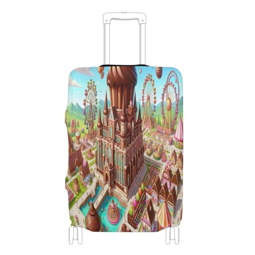 Joisal Chocolate Amusement Park Cover for Luggage Fit 18-32 Inch Suitcase Identifiers