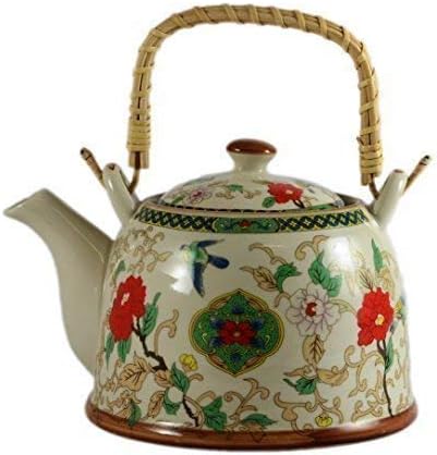 Floral Chinese Teapot (White)