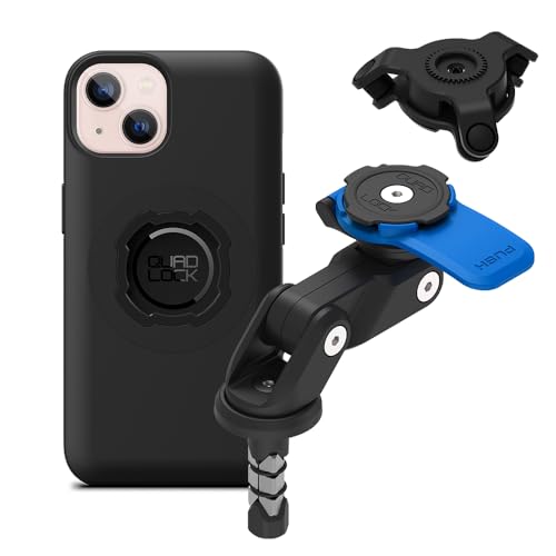 Support téléphone pour fourche moto anti-vibration et coque MAG iPhone 13 Quad Lock
