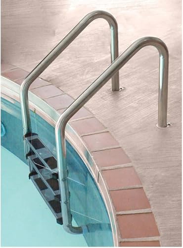 Escalera para piscina de 3 peldaños acero inoxidable 62.5" miniatura 4