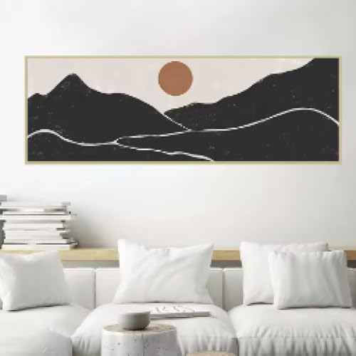 Cadre photo panoramique long et étroit paysage coucher de soleil pour grand mur