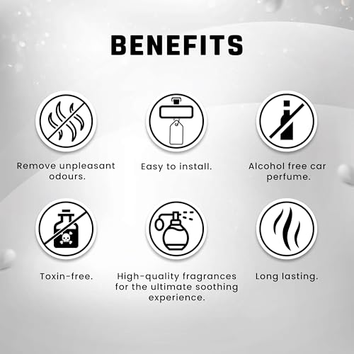 Image of Uno Aroma Orchid Car Perfume - Alcohol-Free, Long-Lasting Car Fragrance, Removes Odours, Toxin-Free & Easy to Use Hanging Card, No-Gas Car Perfume with 200+ Sprays, Last upto 90 days (30mlx2)