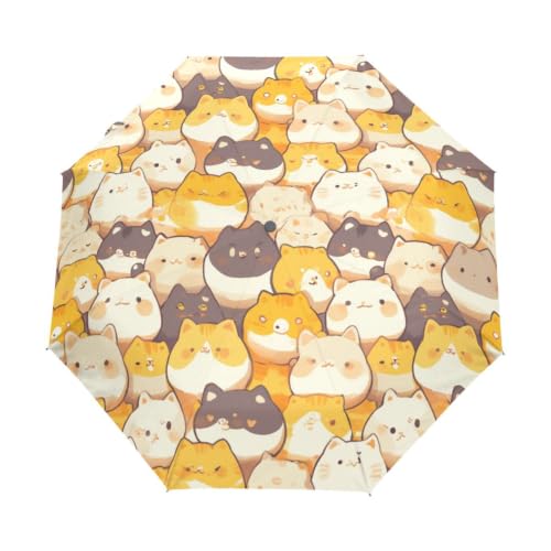 Parapluie automatique ultra-léger Kitty fini les doigts coincés