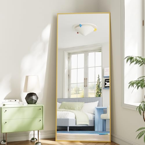 Image of Koonmi 71 inchx28 inch Floor Mirror Full Length, Large Gold Mirror